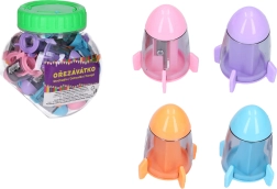 Temperówka z pojemnikiem i gumką – statek kosmiczny