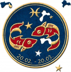 Okrągłe puzzle Zodiak: Ryby 33 elementów