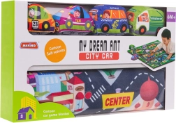 Miękka mata do zabawy Miasto z 4 autkami