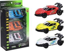 Zestaw metalowych autek 11 cm – 3 szt., na nakręcanie