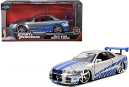 Metalowy model auta 2002 Nissan Skyline GT‑R R34 1:24 Szybcy i wściekli