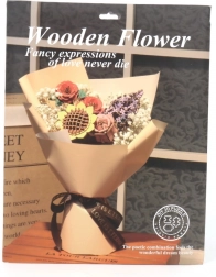 Drewniany 3D składany kwiat