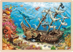 Drewniane puzzle wkładane zatopiony statek Santa Elena - 1 szt.