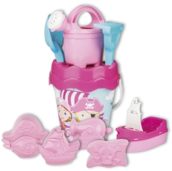 Androni zestaw piracki do piasku w torbie podróżnej – Różowa