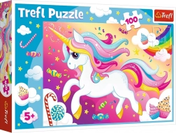 Puzzle 100 elementów Piękny Jednorożec Trefl