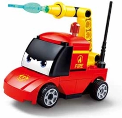 Sluban Samochodzik z napędem wstecznym z oczami Straż Pożarna