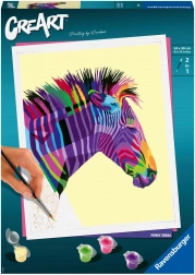 creart: malowanie po numerach – funky zebra