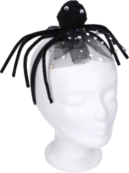 Karnawałowa opaska z czarnym pająkiem