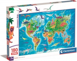 Clementoni puzzle mapa dinozaurów 180 elementów