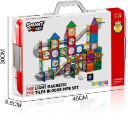 Magnetyczna konstrukcyjna kulkowa kolejka – 168 elementów