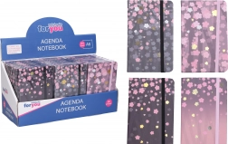 Notes w linie 9 × 14 cm z motywem kwiatowym, 80 stron