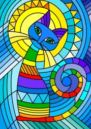 Puzzle Ornamenty kot 1000 elementów ENJOY