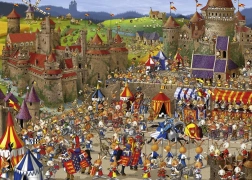 Puzzle HEYE 1000 elementów – bitwa królików (Ruyer)