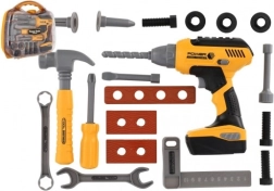 Zestaw narzędzi dziecięcych z wiertarką aku