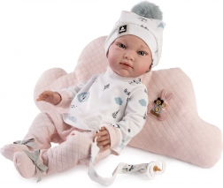 Realistyczna lalka niemowlę z całowinylowym ciałem - 42 cm