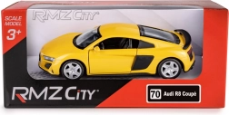 Metalowy model samochodu AUDI R8 2019 1:36 żółty z otwieranymi drzwiami