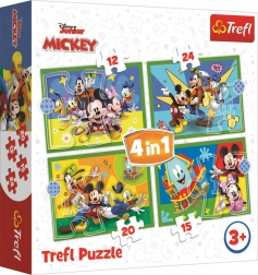Puzzle 4w1 MICKEY I PRZYJACIELE