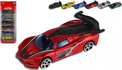 Zestaw wyścigowych autek 6 szt. – metal i plastik, 8 cm, wolny bieg