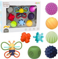 Zestaw miękkich sensorycznych piłeczek Edukacyjny Motylek 8 szt.