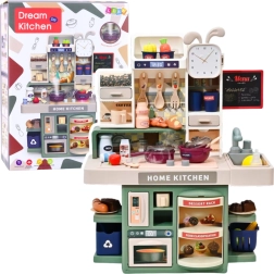 Dziecięca kuchnia z parą, światłami i dźwiękami – 33 akcesoria