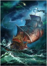 Diamentowa mozaika Żaglówka w burzy 30x40 cm