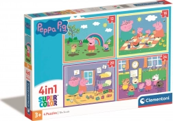 Clementoni Puzzle Świnka Peppa 4w1