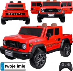 Elektryczny samochód dla dzieci 2‑osobowy 4x4 z paką 24V – Czerwony