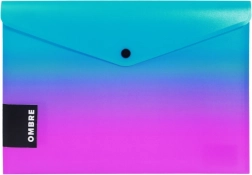 Koperta na dokumenty A5 z napą, ombré różowe