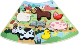 Drewniane układanki wkładane Wesoła farma – łączone