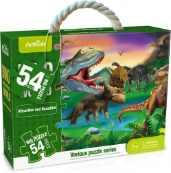 Maxi puzzle z dinozaurami, 54 elementów