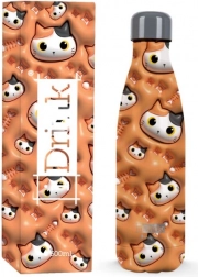 Termos termos z pomarańczowym kotem 500 ml