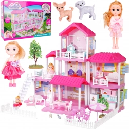 Domek dla lalek 3 w 1, wysokość 71 cm