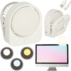 Bezprzewodowa klipsowa lampka nocna do czytania – biała