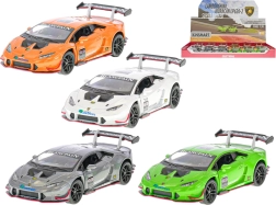Metalowy model Lamborghini Huracán LP620-2 1:36 z napędem typu pull-back, 12 cm