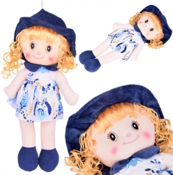 Miękka materiałowa lalka w kapeluszu