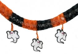 Papierowa girlanda halloweenowa z duszkami 3 m