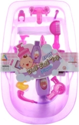 Plastowa wanienka dla lalek z akcesoriami (39 × 24,5 × 8 cm)