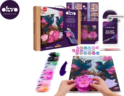 Okto malowanie po numerach i modelowanie 3D – Hummingbirds in Love 30 × 40 cm