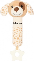 pluszowa grzechotka z piszczałką BABY MIX – brązowy piesek
