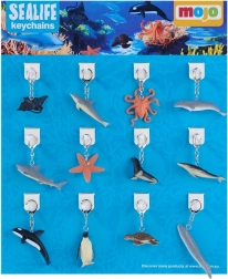 Mojo display z 36 brelokami do kluczy – świat morski