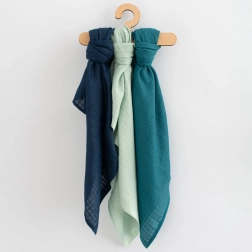 kolorowe bawełniane pieluszki New Baby 70 × 80 cm, 3 szt. dla chłopców