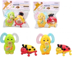 Grzechotki dla niemowląt, 2 szt. (12 × 9 cm)