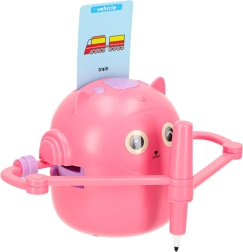 Interaktywny edukacyjny robot do rysowania i pisania – różowy zestaw z kartami i pisakami