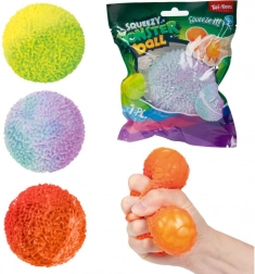 Antystresowa piłeczka do ściskania z mechowym wykończeniem 7,5 cm