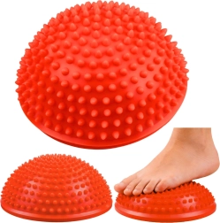 Sensoryczna półkula balansująca do masażu stóp 16 cm – pomarańczowa