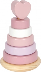 Drewniana wieża do układania – serce