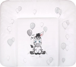 Miękka mata do przewijania NEW BABY Zebra 85 × 70 cm biała
