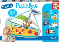 Baby puzzle Zwierzątka w pojazdach 5w1