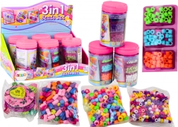 Zestaw koralików w słoiku do tworzenia biżuterii 3w1