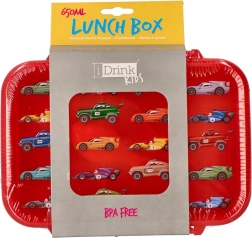 Lunch box samochody z zestawem sztućców